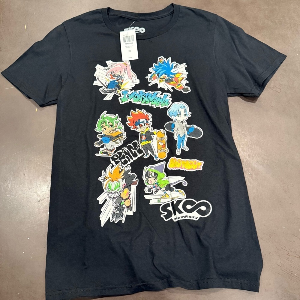 New SK8 the Infinity Chibi Sticker T-Shirt Hot Topic